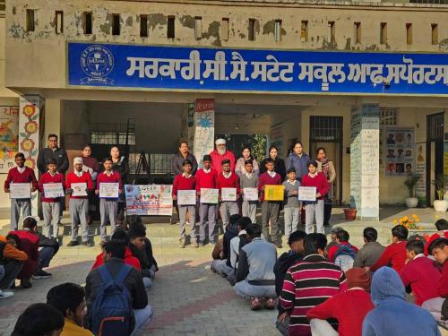 Students Participating in Voter Awareness Activities – State School of Sports Jalandhar