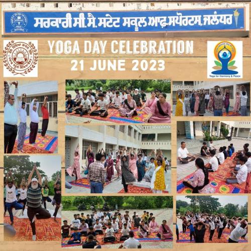 International Yoga Day Celebration - June 21, 2023 - State School of Sports Jalandhar